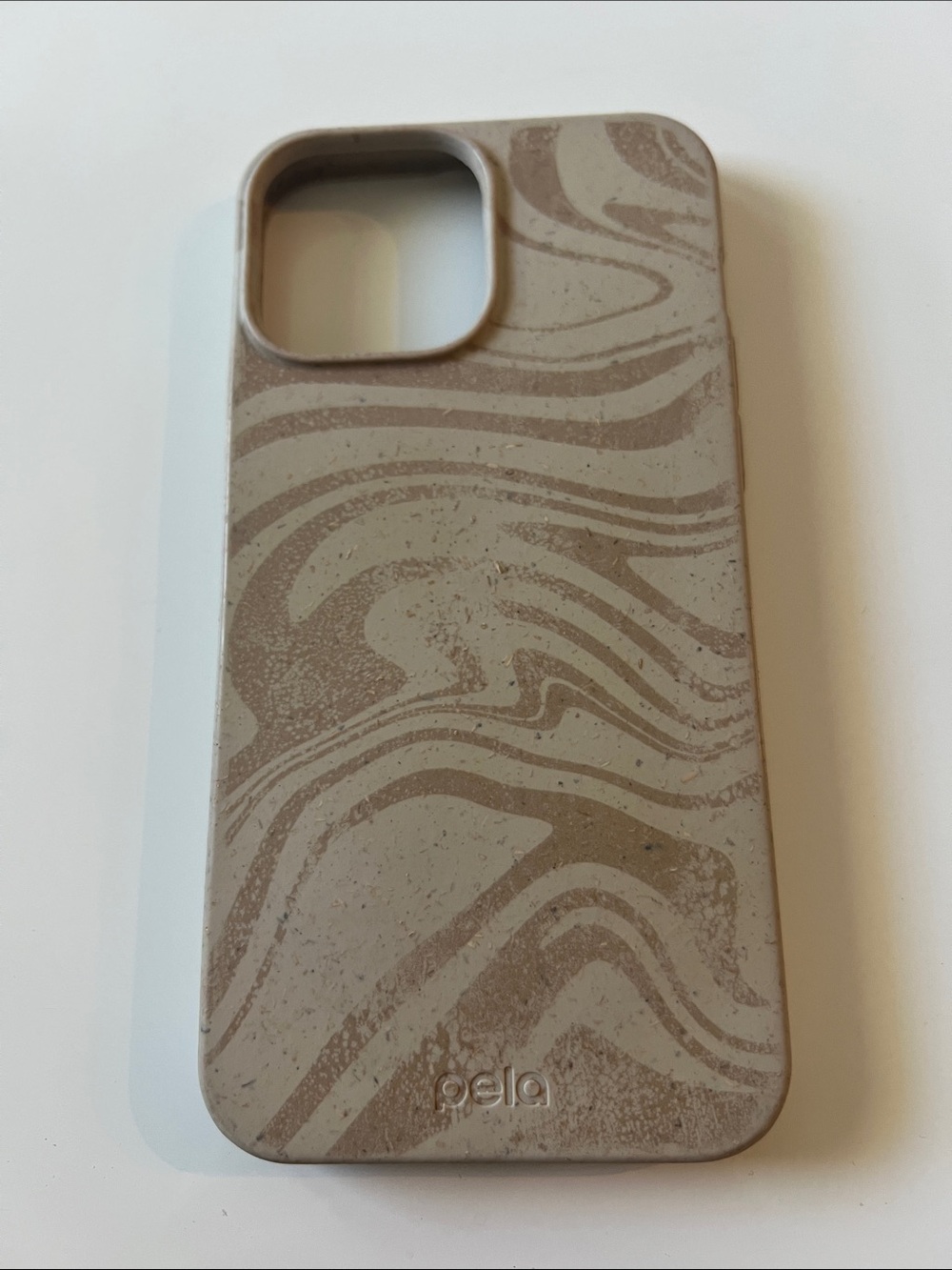 Pela Eco-Friendly Swirl Phone Case in Taupe Brown for iPhone 13 Pro Max